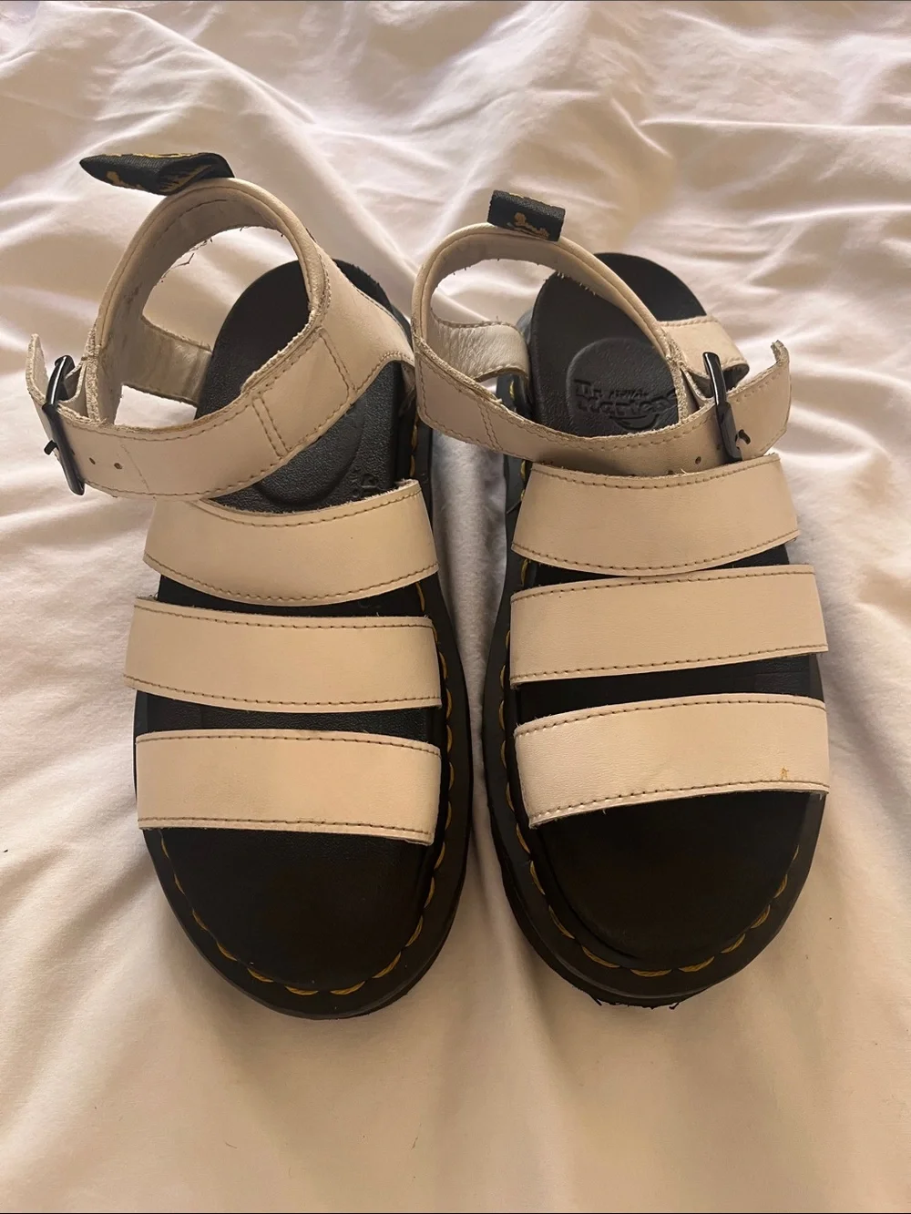 Dr. Martens Kids White Multi-Strap Fisherman Sandals